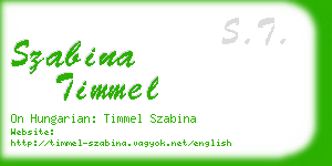 szabina timmel business card